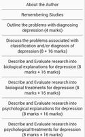 AQA Psychology Depression Free ポスター