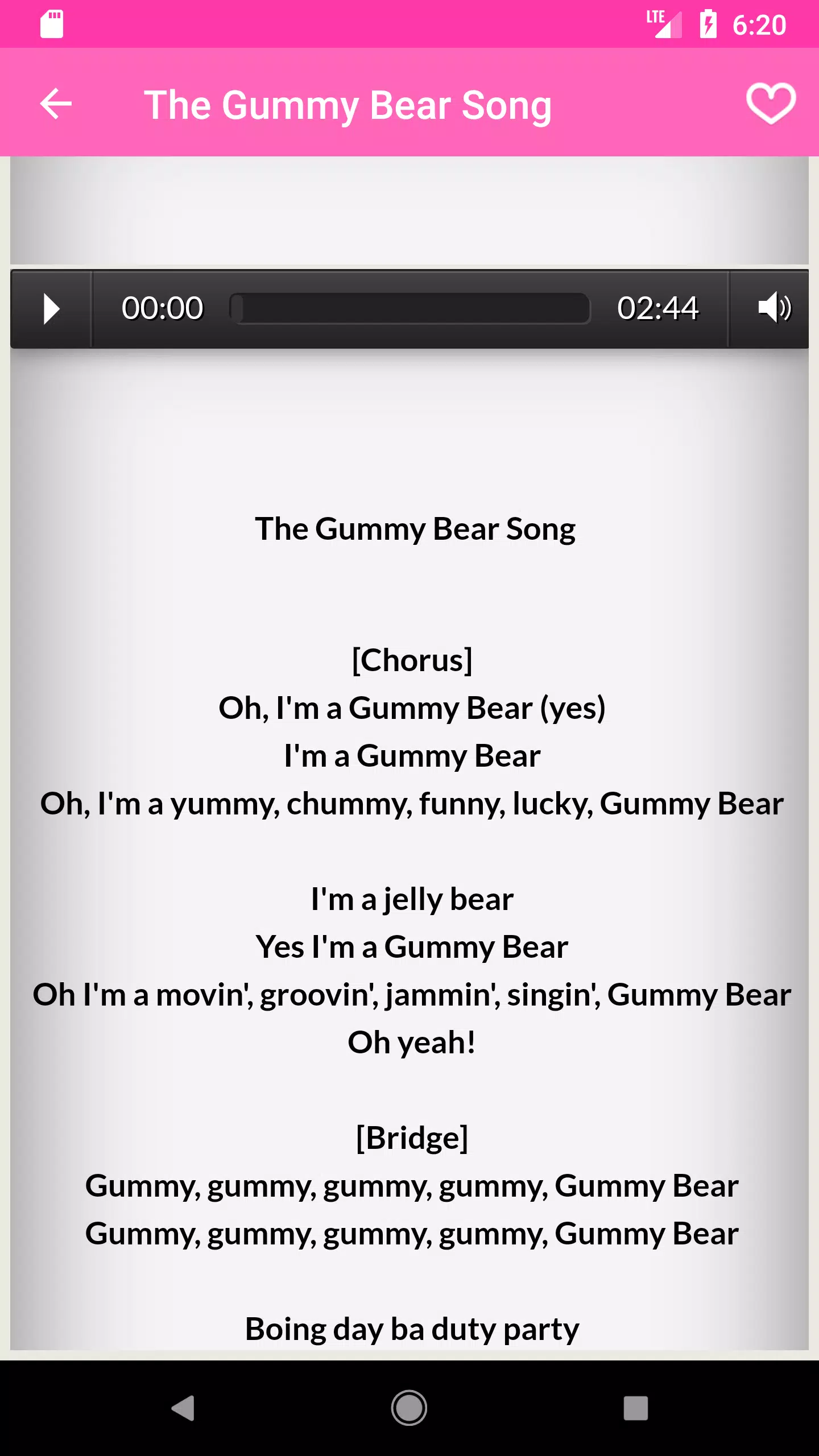 Gummy Bear Song Lyrics APK for Android Download