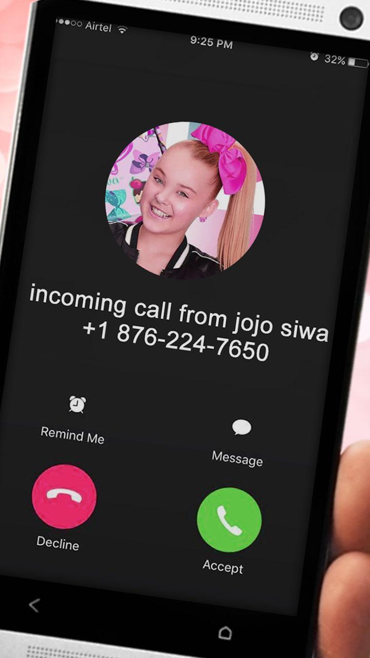 Live Call From Jojo Siwa Fake Phone Call Prank For Android