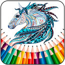 Zentangle Horses Coloring Book APK