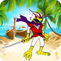 Beach Ninja Chicken Hero syot layar 1