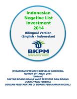 Negatif List Investasi BKPM 포스터