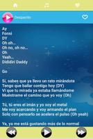 Musica de Daddy Yankee Despacito +Letras Reggaeton ảnh chụp màn hình 1