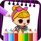 Learn to color Surprise Princesses and Dolls icône
