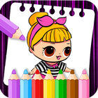 Learn to color Surprise Princesses and Dolls icon