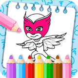 Learn to color PJ Heroes Masks icône