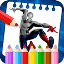 Learn to color Spider hero man APK