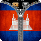 Cambodia Flag Zipper Lock icône