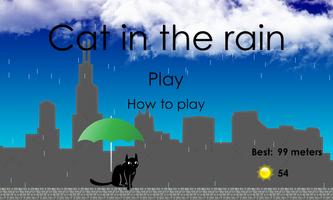 Cat in the rain Affiche