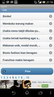 برنامه‌نما Peluang Usaha Rumahan عکس از صفحه