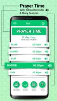 イスラム教徒の祈りの時間：athan Alarm - qibla locator スクリーンショット 1