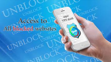 Super VPN Sheild - Free Proxy Master Unblocker پوسٹر