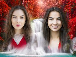 Waterfall Photo Frames Dual الملصق