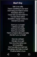 Guns N' Roses Lyrics اسکرین شاٹ 3