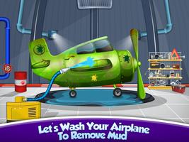 Plane Wash Salon Workshop Game Affiche
