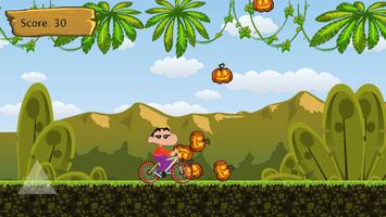 Shin-Chan Jungle Bike Racing Ekran Görüntüsü 1