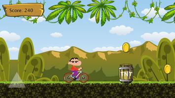 Shin-Chan Jungle Bike Racing capture d'écran 2