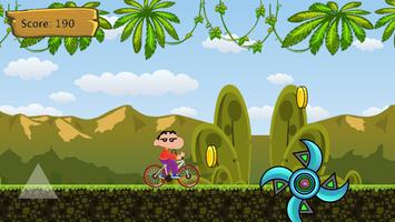 Shin-Chan Jungle Bike Racing capture d'écran 3