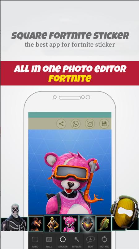 Square Fortnite Sticker para Android - APK Baixar