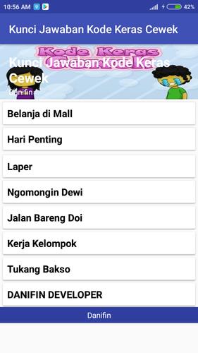 Kunci Jawaban Kode Keras Cewek For Android Apk Download