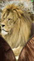 Lion Zipper Lock Screen screenshot 1