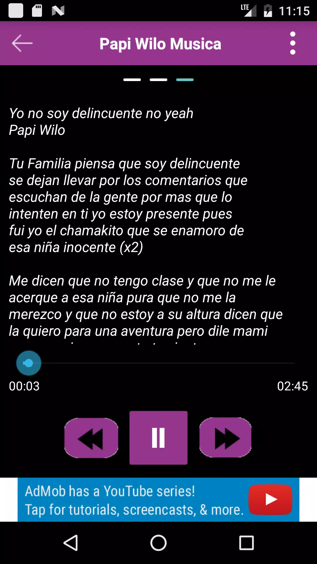 Descarga de de Wilo Letras para Android