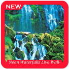 Neon Waterfalls Live Wallpaper icône
