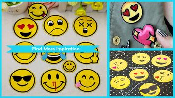 Parches de Emoji DIY simples Poster