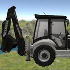 Traktor Digger 3D Zeichen