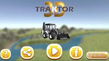 Traktor Digger 3D Plakat