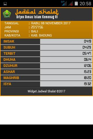 Jadwal Shalat Kabupaten Badung Denpasar Bali For Android Apk Download