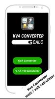 kva / volt / watt calculator Affiche