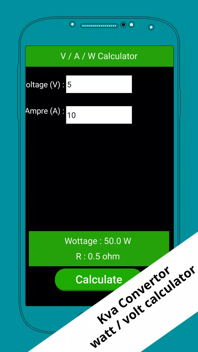 cuero étnico Integración kva / volt / watt calculator APK for Android Download