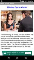 21 Dating Tips For Women Plakat