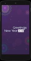 2018 New Year Wishes Cards الملصق