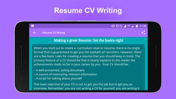 Resume CV Writing اسکرین شاٹ 3