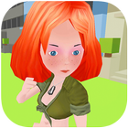 School Girls Fighting 3D icône