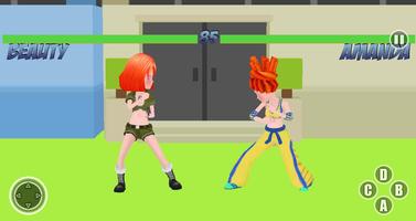 School Girls Fighting 3D plakat