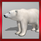 3D Urso Polar ícone