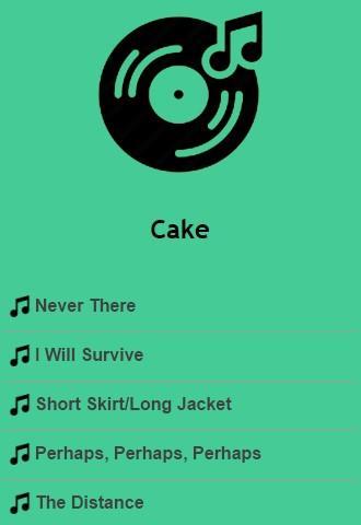 Cake Band Lyrics Top Hits APK pour Android Télécharger