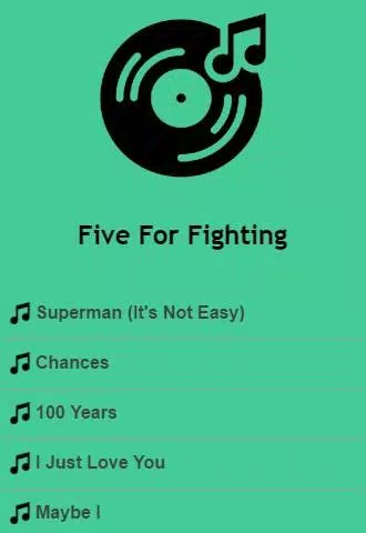 Five For Fighting Lyrics Top Hits APK für Android herunterladen