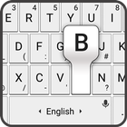 Emoji white keyboard icône