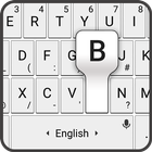 Emoji white keyboard أيقونة