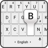 Emoji white keyboard أيقونة