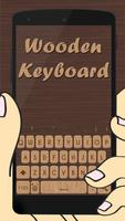 3D Wooden Skin Keyboard Theme Affiche