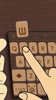 3D Wooden Skin Keyboard Theme capture d'écran 1