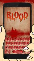 Blood Drop Keyboard With Scary Theme Affiche
