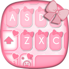 Pink Bow Keyboard - Cute and girly Keyboard icône