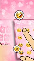 Pink Bow Keyboard - Cute and girly Keyboard capture d'écran 2