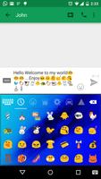 Liquid SkyBlue Emoji keyboard تصوير الشاشة 1